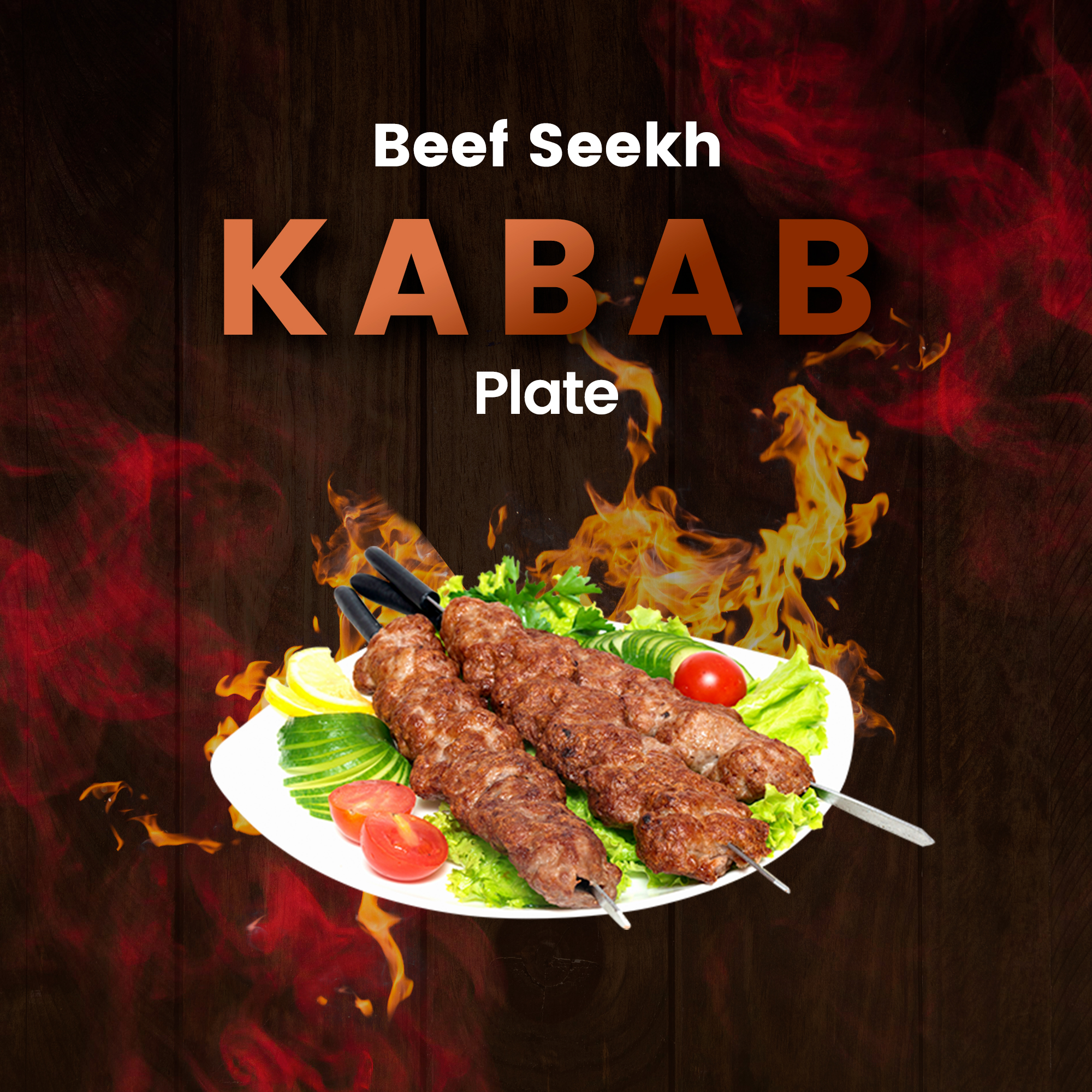 Beef Seekh Kabab Plate