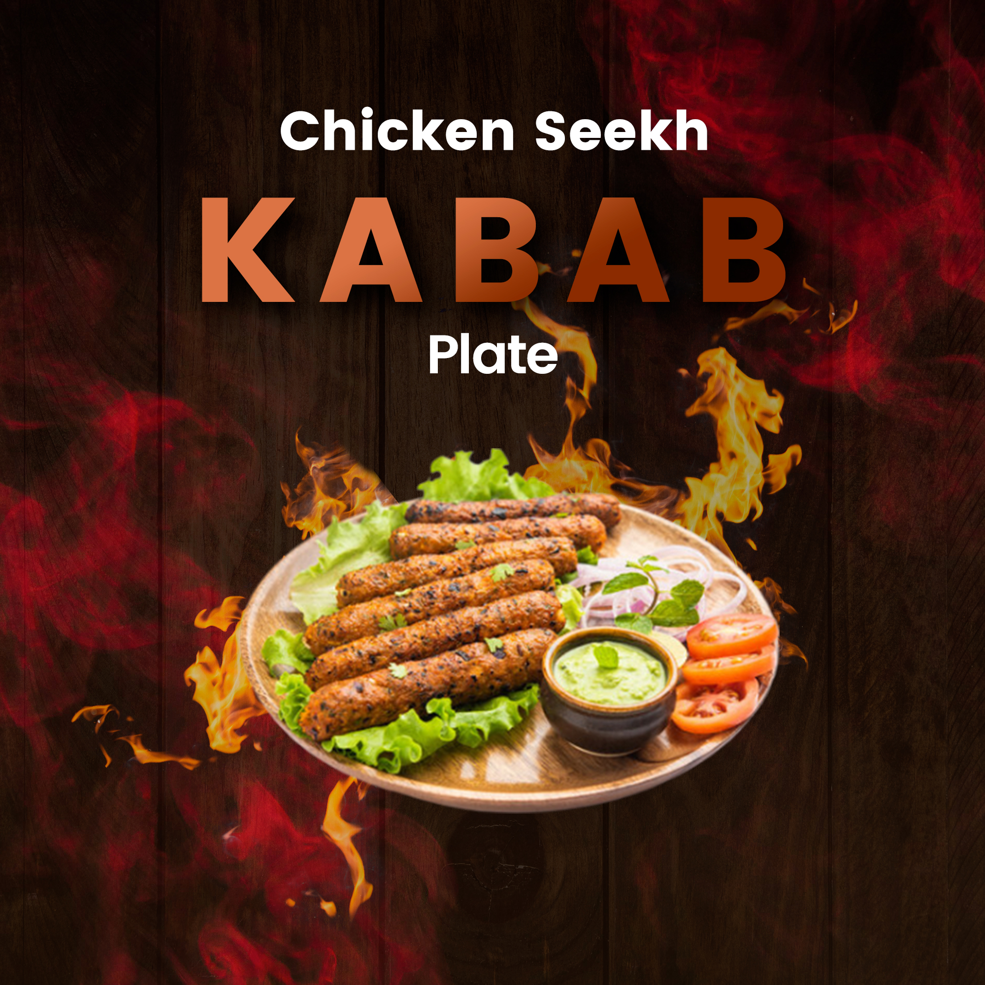 Chicken Seekh Kabab Plate